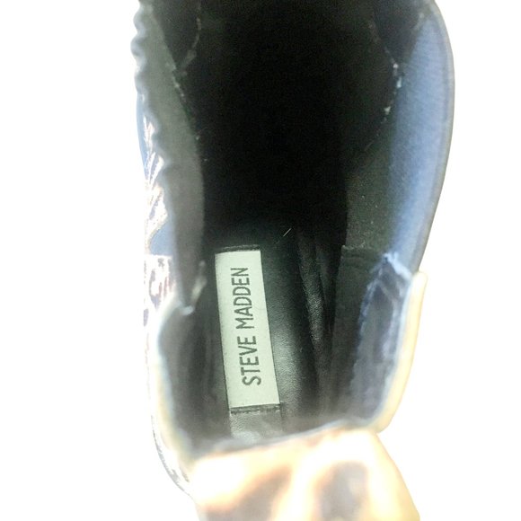 Steve Madden Jerry Leopard Calf Pointed Toe Ankle Boots/Booties - Size 7.5 - Picture 8 of 9